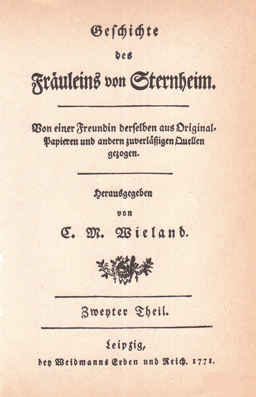 Geschichte des Fräuleins von Sternheim 