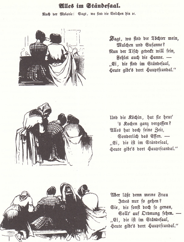 Schimpfende Weiber und patriotische Jungfauen 