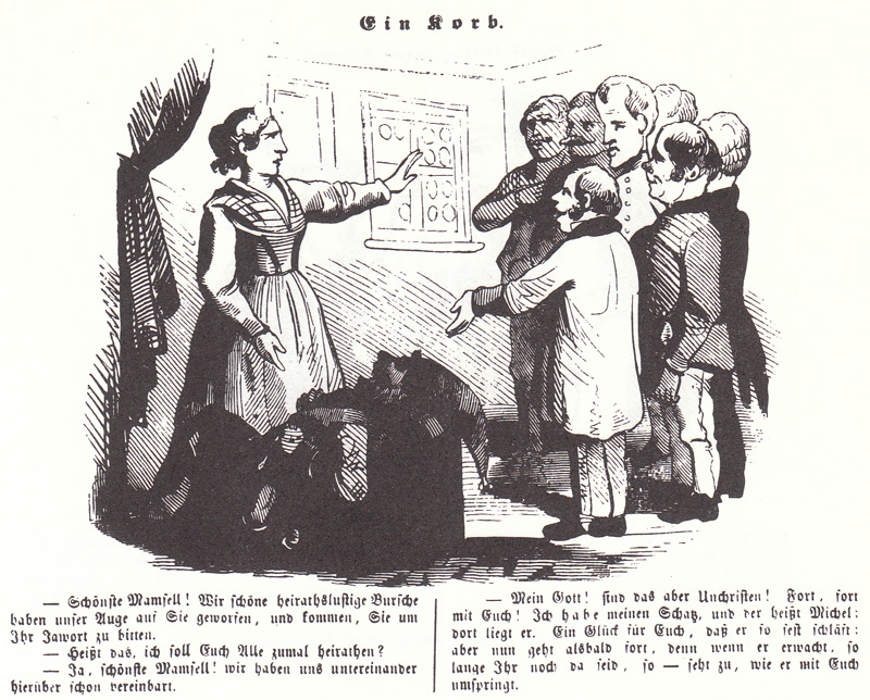 Schimpfende Weiber und patriotische Jungfauen 