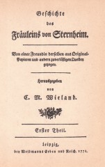 Geschichte des Fräuleins von Sternheim 