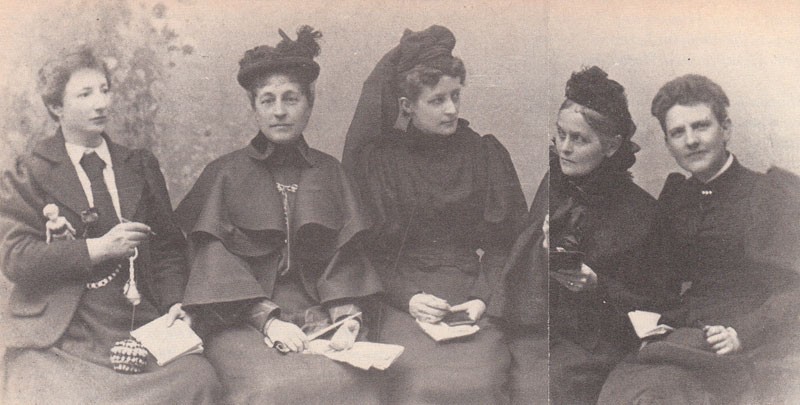 Anita Augspurg, Marie Stritt, Lily von Gizycki, Minna Cauer und Sophia Goudstikker in 1894